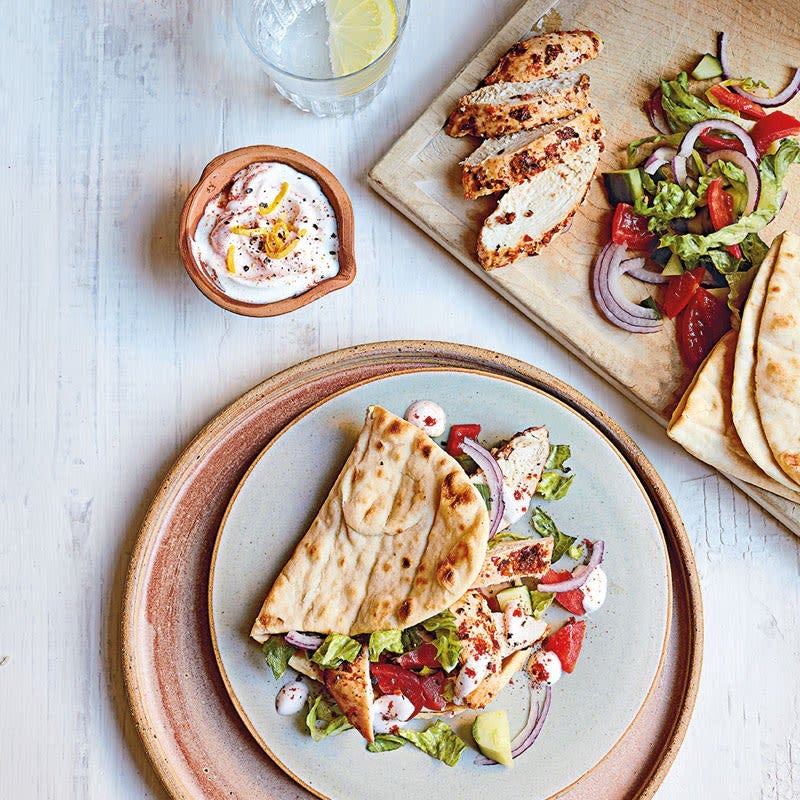 Pita mit Piri-Piri-Hähnchen und Salat