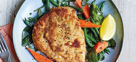 Escalope de poulet et légumes à l’estragon