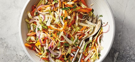 Grilled cabbage slaw