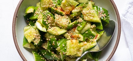 Spicy Sesame Smashed Cucumber Salad