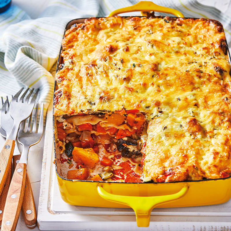 bacon and vegetable lasagne
