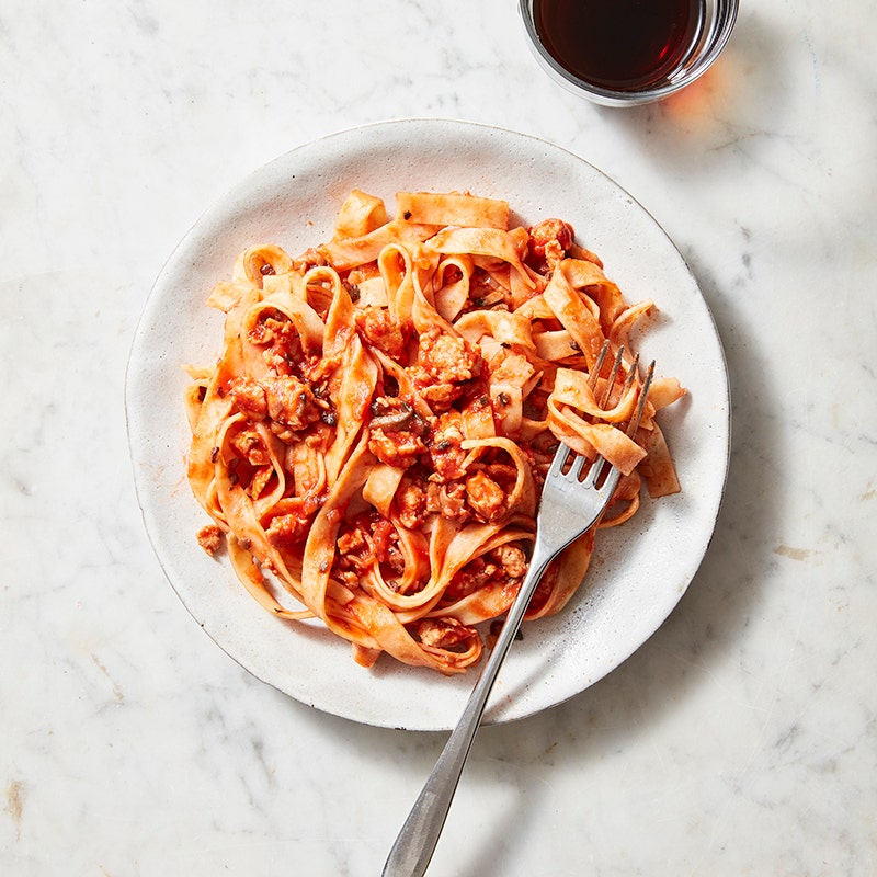 ViktVäktarna - Tagliatelle bolognese med champinjoner