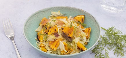 Salade van venkel en geroosterde sinaasappel
