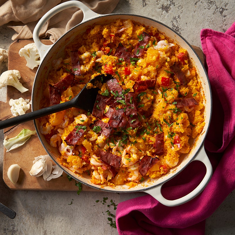 ViktVäktarna - One-pot-gryta med räkor och bacon