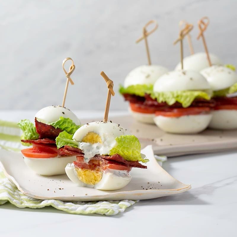 BLT egg sliders
