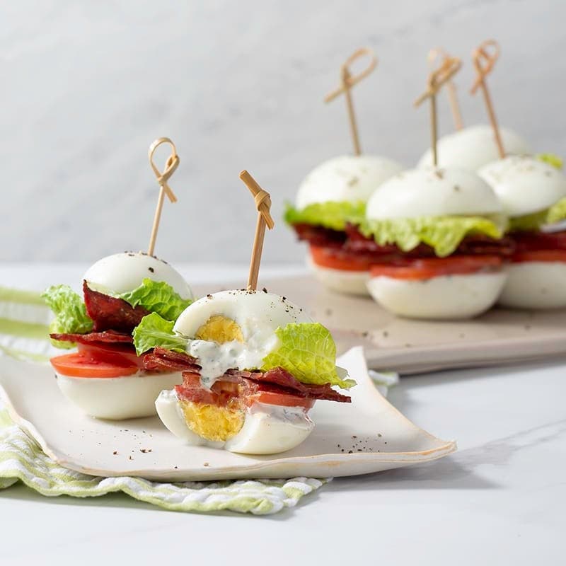 BLT egg sliders