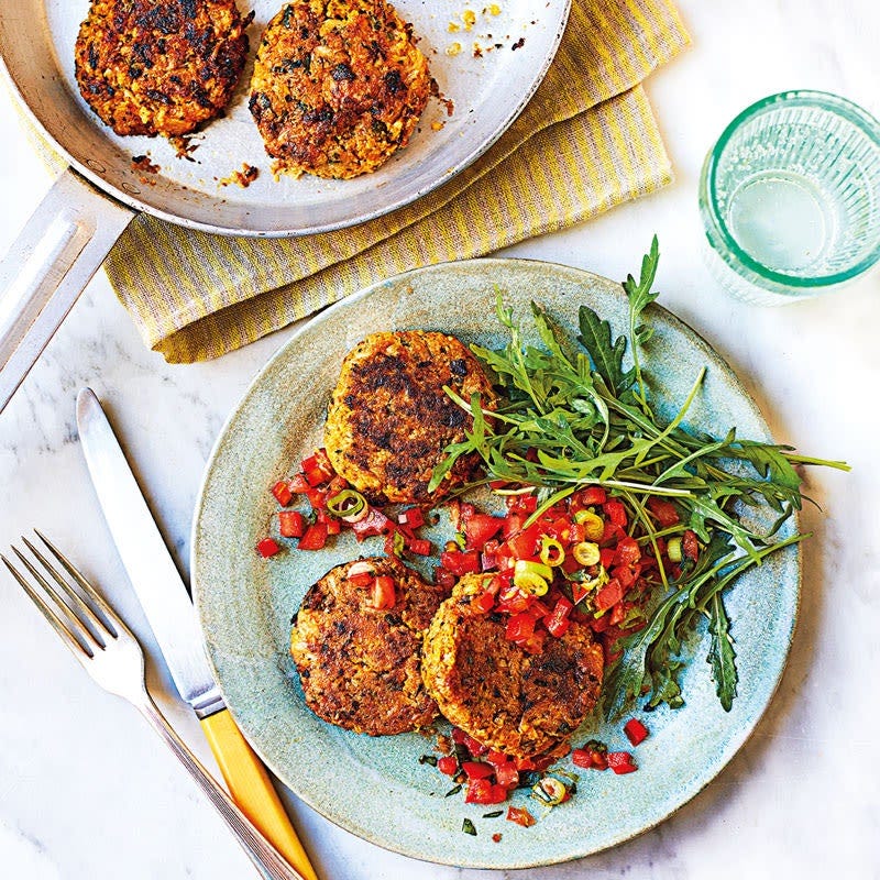 Kürbis-Blumenkohl-Bratlinge