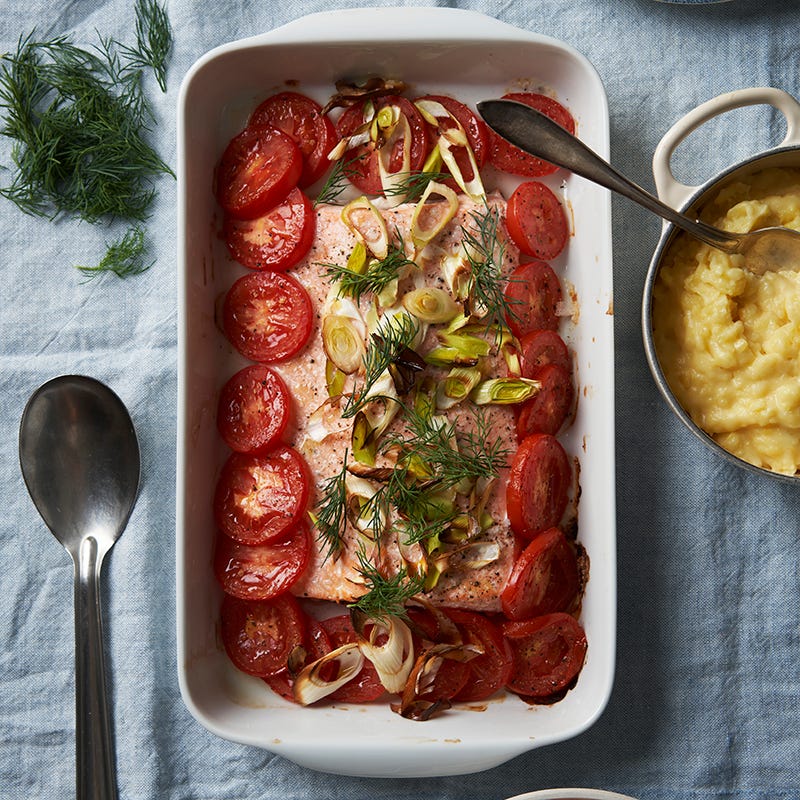 ViktVäktarna - Lax i dill och tomat med västerbottensmos