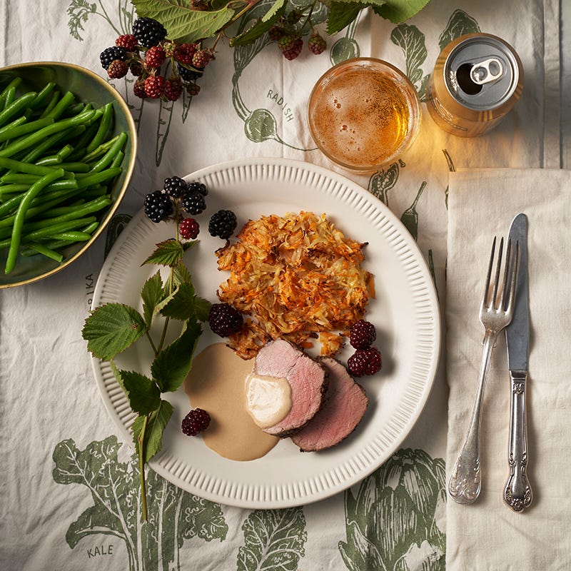 ViktVäktarna - Älgstek med rotfruktsrösti och rårörda björnbär