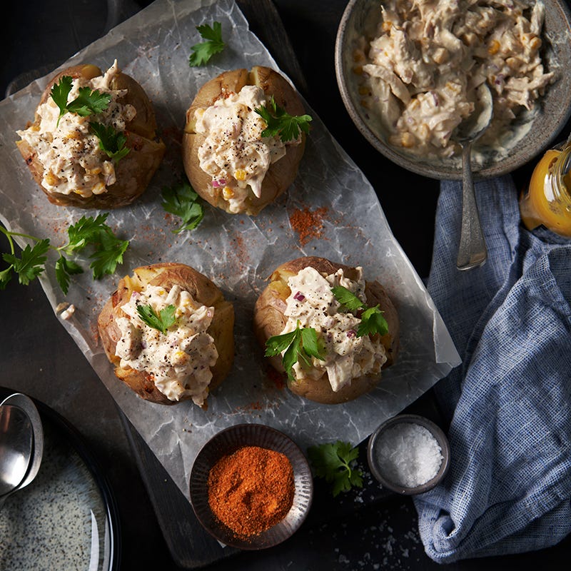 ViktVäktarna - Bakad potatis med kyckling- och majsröra
