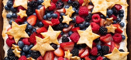 Red, White & Blue Yogurt-Berry Tart