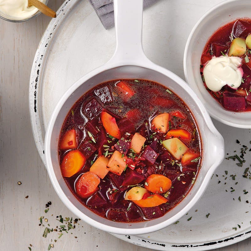 Rote-Bete-Kartoffel-Suppe