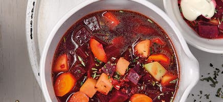 Randen-Kartoffel-Suppe/ Rote-Bete-Kartoffel-Suppe