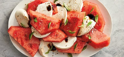 Watermelon caprese salad