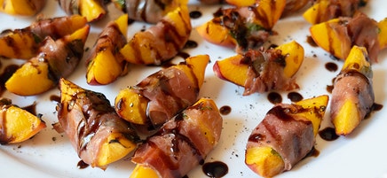 Prosciutto-Wrapped Grilled Peaches