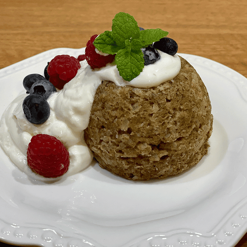 Anna's spiced apple and caramel mug muffin