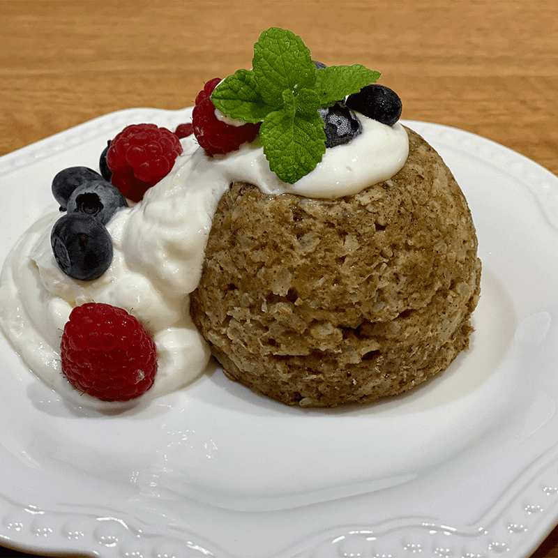 Anna's spiced apple and caramel mug muffin