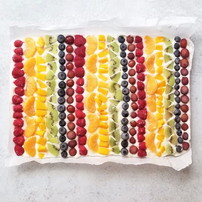 Regenbogen Frozen Yoghurt Bites