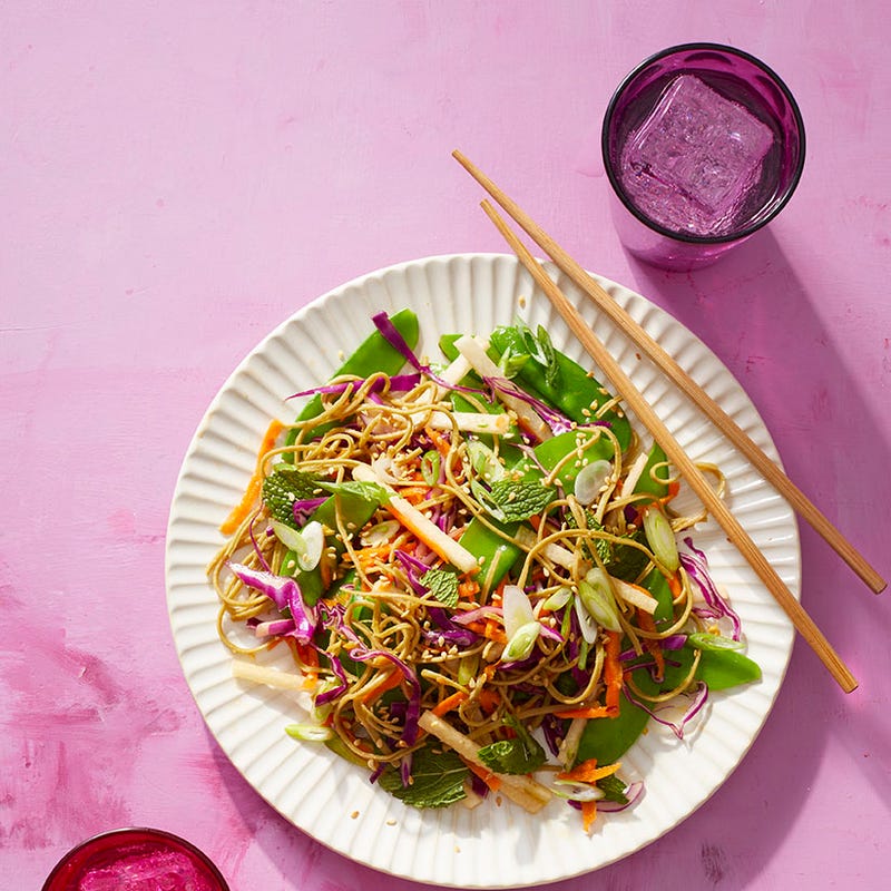 Photo of Rainbow noodle salad with lime dressing by WW