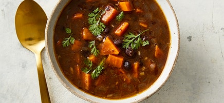 Black bean and sweet potato stew
