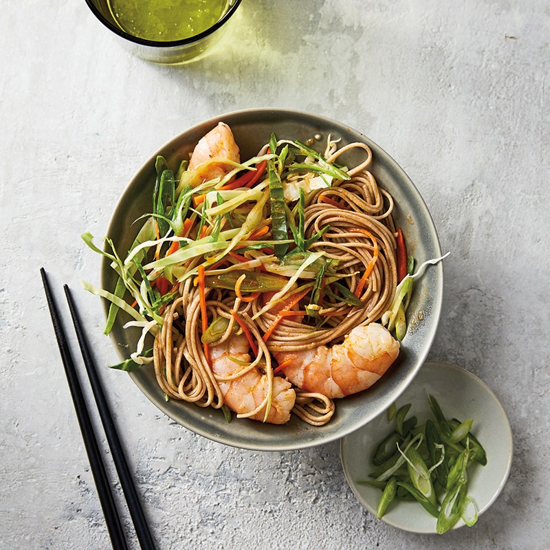 Soba Salad with Shrimp & Cabbage