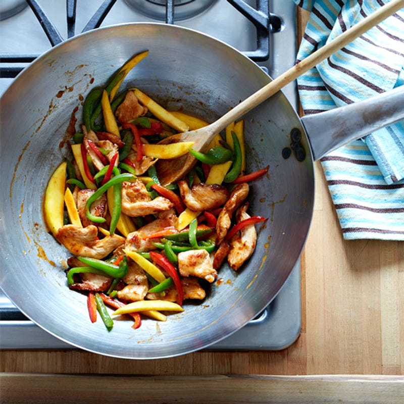 Photo de Poulet sauté au chili et à la mangue avec poivrons par WW