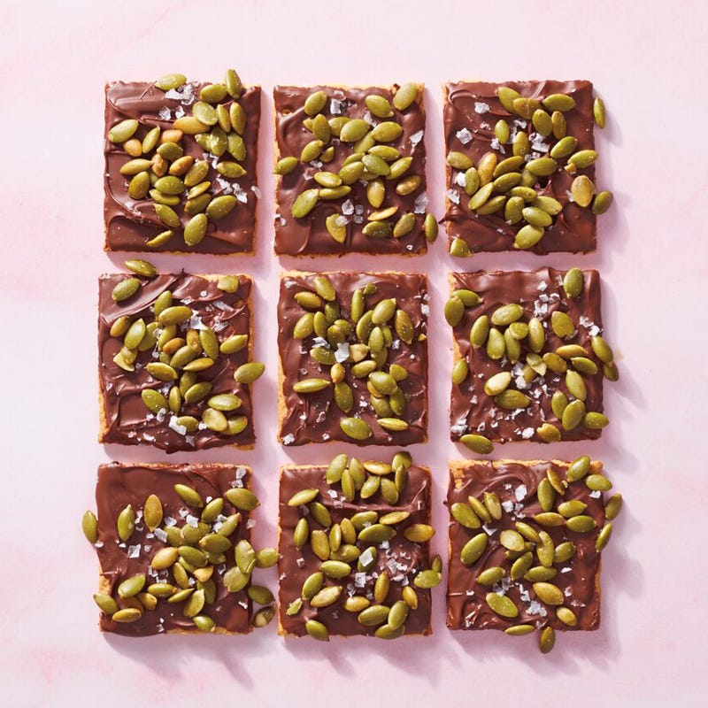 Chocolate-Covered Graham Crackers with Pepitas