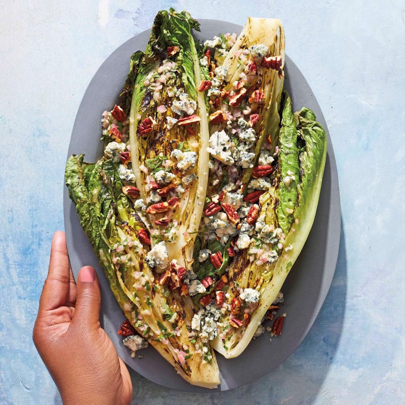 Grilled Wedge Salad with Blue Cheese & Pecans