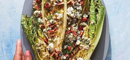 Grilled Wedge Salad with Blue Cheese & Pecans
