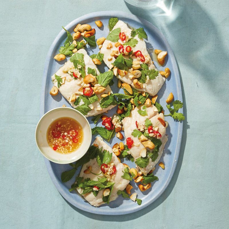 Thai-Inspired Garlic-Lime Red Snapper with Herbs