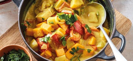Curry de pommes de terre et mangue