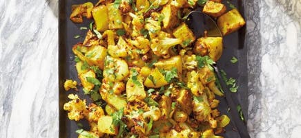 Aloo gobi sur la plaque