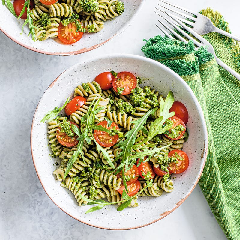 ViktVäktarna - Fusilli med grönkålspesto och tomat