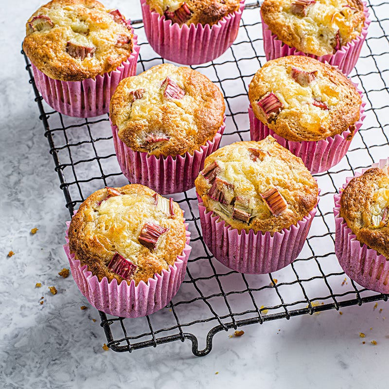 ViktVäktarna - Muffins med rabarber och vaniljkräm
