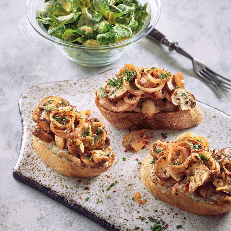 Foto van Crostini met wittebonenpuree en champignons door WW