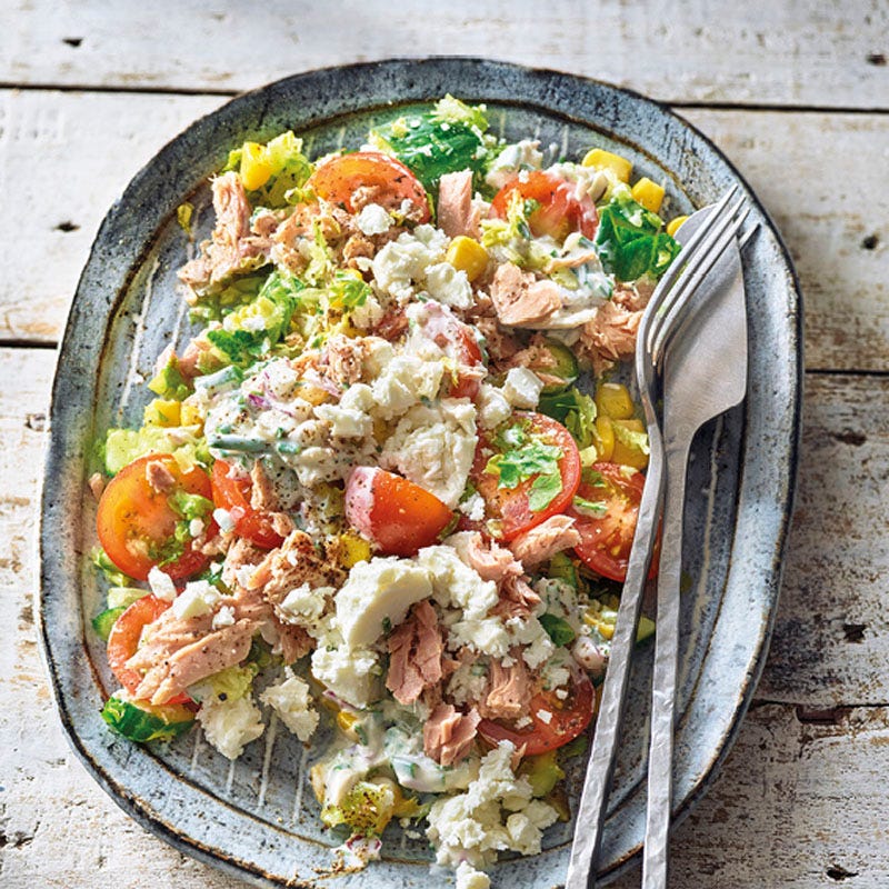 Thunfischsalat mit Schafskäse