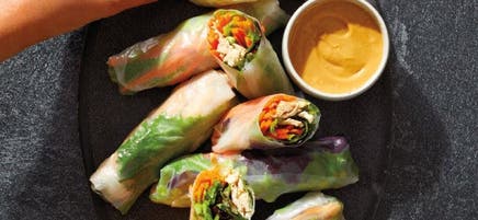 Chicken & Spring Veggie Summer Rolls