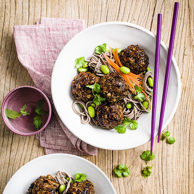 ViktVäktarna - Svampbullar med teriyaki och sobanudlar