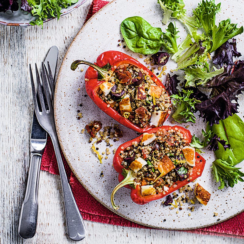 ViktVäktarna - Paprikor fyllda med quinoa och halloumi