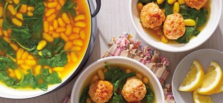 Chicken Meatballs in Turmeric Broth