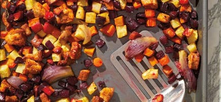 Sheet-Pan Root Vegetable & Pork Hash