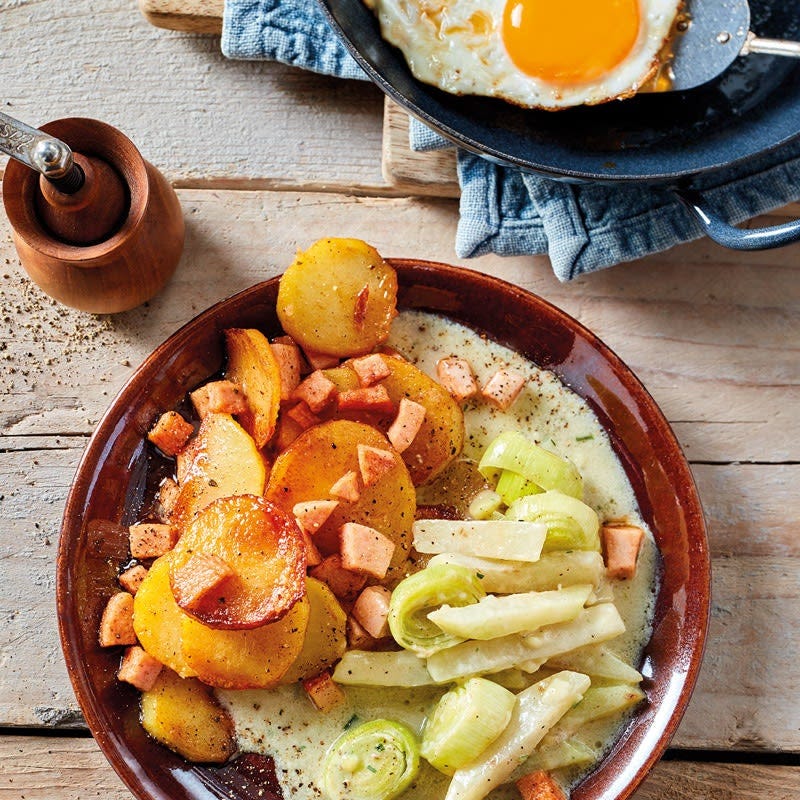 Bratkartoffeln mit Rahmkohlrabi