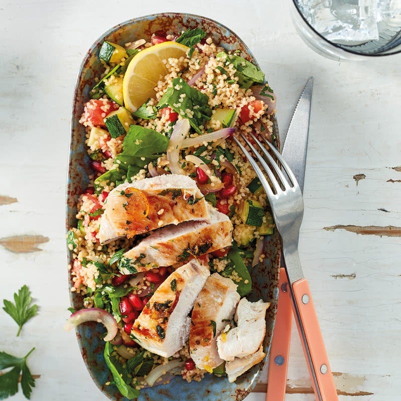 Zitronenhähnchen mit Gemüsecouscous