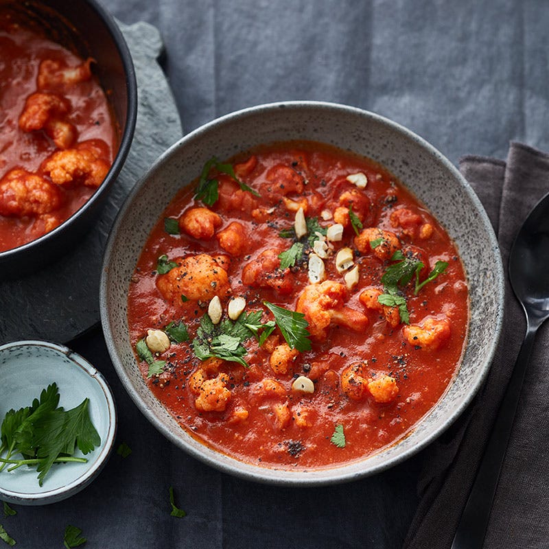 Tomaten-Blumenkohl-Suppe