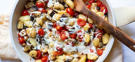 One-skillet gnocchi with eggplant and tomatoes