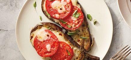 Grilled eggplant Parmesan