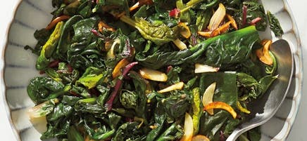 Garlicky Chard & Spinach