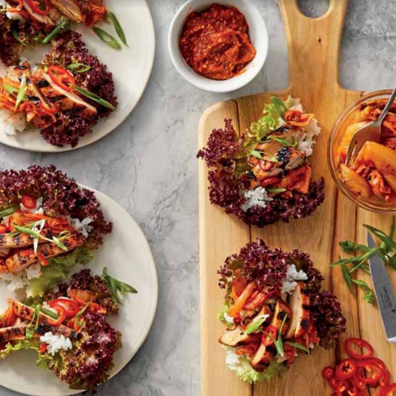Photo of Korean Grilled Chicken Lettuce Wraps (Ssambap) by WW