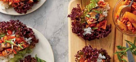 Korean Grilled Chicken Lettuce Wraps (Ssambap)