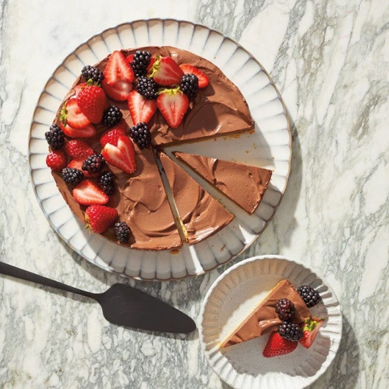 Photo de Tarte au chocolat noir avec petits fruits par WW
